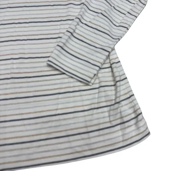 Chico's Women's Metallic Stripe Long Sleeve Top, Size 2 (US L) - Picture 4 of 8